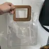 Bolsa de Mão de PVC Transparente Sacola de Presente de Mão Embalagem Plástica a Laser Sacola de Presente Mãe Crianças Professor Festival