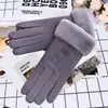 Guantes de invierno para mujer con forro polar, engrosados, a prueba de frío, cálidos, cortavientos, para exteriores, equitación, conducción, tacto de terciopelo, algodón, venta al por mayor