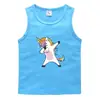 Chal de verano para niños 2023 estilo coreano algodón casual playera interior absorbente de sudor color sólido caramelo camiseta sin mangas para niños
