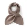 Bufanda de Cachemir para Mujer 100% Cachemir Otoño e Invierno Estilo Nuevo Tejido Perforado Color Sólido Moda Cálida Protección para el Cuello Bufanda