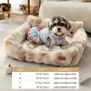 Cama para perro, cama para gato, cama redonda para mascotas, colchón para perro, cojín de sofá cálido de invierno tipo nube, colchón para mascotas, nido seguro