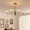 Lámpara de araña para sala de estar Moderna Simple Elegante Italiana Lujo Ligero Gama Alta Lámpara para comedor dormitorio Lámparas de Arte Creativas Personalizadas