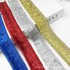 Accesorios de encaje de fábrica oro y plata seda barba ropa textiles para el hogar bolsas con accesorios ropa al por mayor encaje de barba