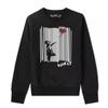 Suéter de manga larga suelto para hombre estilo Banksy Banksy arte graffiti hip hop cultura callejera