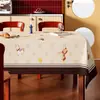 Mantel de Mesa Melard Impermeable y a Prueba de Aceite, Mantel Rectangular Sin Lavado, Mantel de Mesa de Café Estilo Ins de Lujo Ligero de Gama Alta