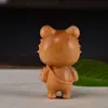 Escultura em Madeira de Tuias Desenho Animado Tigresa Enfeites Escultura em Madeira Maciça Alças Decorativas de Mesa Artesanato Pingente Manual Infantil