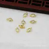 Joyería DIY Cobre Color Oro 24K Conservación de Color 4mm Colgante de Zircón Accesorios de Conexión Accesorios para Horquillas Materiales Hechos a Mano B934