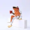 Amazon Nuevo Producto Transfronterizo Familia de Ranas de Hierro Adornos Animal Jardín Estaca Metal Hierro Patio Jardín Decoración