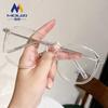 2026 Nuevo Estilo Montura Grande Anti-Luz Azul Montura de Gafas Lisas para Mujer, Montura Trendy Estilo Callejero Lente Plana para Hombre