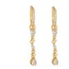 Set de Pendientes de Moda de Gama Alta Transfronterizo Europeo y Americano, Pendientes de Circonita con Colgante de Gota de Agua, Suministro Directo del Fabricante