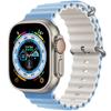 Adecuado para Apple Watch 78910 Generación Correa de Silicona Oceánica Bicolor iWatch S11 Ultra Pulsera de Color Contrastante