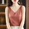 Nuevo top corto 2025, capa base de verano, seda de hielo, camisola de seda de hielo transfronteriza, traje para mujer talla grande, ropa interior transfronteriza