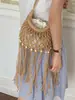 Bolso tejido para mujer, nuevo modelo de verano 2026, bolso de hombro niche y súper popular para el día a día, bolso cruzado con flecos, bolso de playa de paja