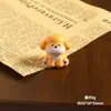 Perro de dibujos animados animal 3D resina pequeño adorno accesorio DIY colgante de llavero decoración de escritorio coche