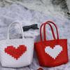 Atacado de fábrica, sacola plástica trançada, cesta de alimentos, bolsa de mão de alto padrão, bolsa de mão para presente, bolsa para presente de casamento