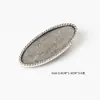 Hardware de sulco galvanizado grande gota d'água pode ser colado couro gota cola presilha de cabelo presilha lateral presilha de cauda presilha inferior diy acessórios de joalheria oval