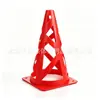 Cono de helado hueco de 9 pulgadas para entrenamiento de fútbol, marcador de barrera de carretera de 23 cm con logo, barril, a prueba de viento