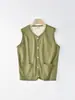 Chaleco Nuevo de Terciopelo Mousse para Otoño e Invierno, Forrado de Borrego y Engrosado para Calidez, Cuello en V, Color Sólido, Bolsillos Dobles, Chaleco Casual