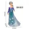 Decoración de Pastel de Princesa Elsa de Cuarta Generación Dibujos Animados Muñeca Elsa de Frozen Figura de Olaf Topper de Castillo