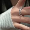 Plata de Ley S925 Estilo Coreano Diseño Nicho Sentido Textura Rota Sentido Anillo Retro Estilo Coreano Anillo Sencillo y a la Moda