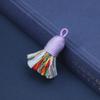 Mini Borlas com Pontas de Borla, Borlas Curtas e Grossas em Fio de Algodão Estilo Xizang, Borlas Coloridas de Fio de Algodão Tecidas à Mão para DIY, Produto Acabado