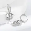 Novos brincos de trevo de quatro folhas com diamantes da moda para mulheres, brincos versáteis de zircônia requintados, brincos de temperamento de alta qualidade, atacado