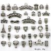 Fábrica DIY Accesorios de joyería de plata Xizang material retro Plata Xizang cuenta camiseta colgante hebilla