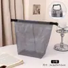 Bolsa de Almacenamiento de Gran Capacidad Transfronteriza, Bolsa de Compras de Aspecto Elegante, Neceser con Botón a Presión, Bolsa de Almacenamiento Portátil Impermeable con Hebilla de Eva