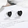 Brincos transfronteiriços em forma de coração temperamento amor brincos de zircão jóias europeias e americanas personalidade simples Coringa fabricantes de jóias
