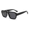 Gafas de sol polarizadas de marco estrecho de alta gama transfronterizas para hombre, doble puente, patilla de placa simple de moda, montura de alambre TR, gafas de sol con protección solar para mujer