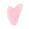 Placa Gua Sha de Quartzo Rosa Natural Uso Especial TCM Placa Gua Sha Facial de Jade Placa Gua Sha de Quartzo Rosa Raspador de Beleza