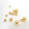 Cobre Dourado Retenção de Cor Forte Superfície Perolada Dourada Não Porosa Corpo Liso Contas Redondas Contas de Cobre Contas Soltas Material de Acessórios para Joias Artesanais DIY