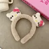 Bonita diadema de gato con orejas de gato de piel negra, diadema de peluche de leopardo, accesorios para el cabello de dibujos animados.