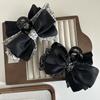 Estilo Coreano Clip Floral Parche de Satén Lazo Elegante Elegante Accesorios para el Cabello para Mujer Pinza de Tiburón de Gama Alta Pinza para el Pelo