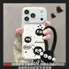Cordón de bola de carbón adecuado para funda de teléfono Apple 18pm, iPhone 16, estilo coreano, diseño lindo de dibujos animados, 15, textura de silicona, 14