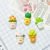 Accesorios de resina de cactus al por mayor Accesorios DIY Materiales hechos a mano Decoraciones para zapatos Pegatinas para vasos de agua Parches para accesorios de pelo con pegamento de crema 3D