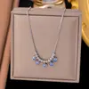 Conjunto de Colar de Aço Titânio para Mulheres Dongguan Transfronteiriço, Conjunto de Colar e Pulseira de Coração de Alta Qualidade, Conjunto de Joias da Moda Leve de Luxo