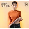 Camiseta base de invierno para mujer, nueva, de cuello medio alto, forrada de polar, engrosada, corte ajustado, cálida, de manga larga, cuello alto, top para llevar debajo