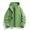 26 Chaqueta de una sola capa para exteriores de otoño, Impermeable transpirable casual de moda, Abrigo con capucha popular de calidad para exteriores