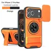 Nueva Funda para Teléfono con Ventana Deslizable iPhone17Promax 16 Dos en Uno Anti-Caída Soporte Giratorio 360 Cubierta Protectora 15