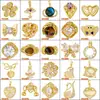 Xi Yin Transfronterizo Europa y América ins Moda Personalidad Hip Hop Colgante Perforado Cobre Microincrustado Circonita Colgante de Cobre de 26 Letras