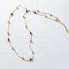 Collar de Cuentas de Perlas de Plata Esterlina S925 Nalan Oro Negro Estilo Retro Elegante Joyería de Cuello de Alta Gama Y00730