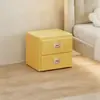 Mesita de Noche de Plástico Retro de Múltiples Cajones para Dormitorio, Gabinete Multifuncional para Almacenamiento de Joyas Dopamina para Habitación de Alquiler