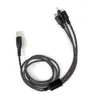Cabo de Dados de Carregamento Rápido Trançado de Um para Três Pd100W Adequado para Carregamento de Celular Tipo-C Apple 17 e Huawei