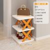 Zapatero sencillo para puerta de casa, con abertura para puerta, para oficina pequeña, dormitorio, zapatero resistente y duradero, multicapa, resistente al polvo.