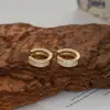 Nuevos Pendientes Personalizados con Circonita Micro-Pavimentada 2025 para Mujer, Pendientes Geométricos de Alto Nivel en Forma de C, Pendientes Populares Exquisitos