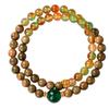 Pulsera de Sándalo Verde Natural para Mujer Cuentas de Sándalo Sándalo Ágata Pavo Real Pulsera de Cuentas para Niños Bandeja de Madera para Niñas