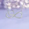 Comercio exterior venta caliente moda simple colgante de amor de 8 palabras con tarjeta caja de regalo collar para mujer