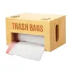 Caja organizadora de bolsas de basura de bambú directa de fábrica, caja organizadora de film plástico para cocina, bolsas para conservar alimentos, caja organizadora de pañuelos de papel