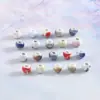 Accesorios de Joyería Jingdezhen Cuentas Cerámicas Grandes de 6 mm con Agujero Grande Esmaltadas Agujero Recto Kit de Materiales para Manualidades de Cuentas Pulseras